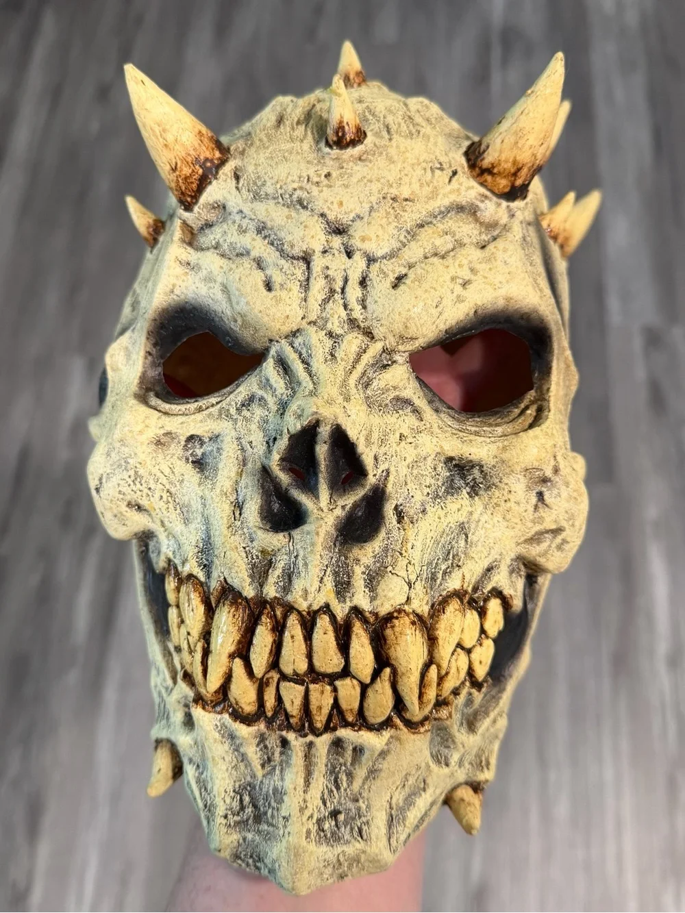 Halloween Spiked Skull Demon Latex Mask Adult Full Face Cosplay Horror Costume